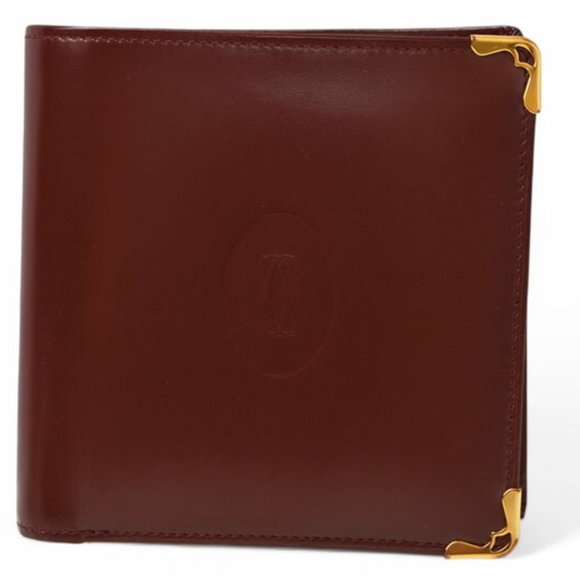 Cartier Must de Men's Bifold Wallet Bordeaux L3000451